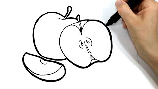 Como dibujar manzanas fáciles [upl. by Orimlede]