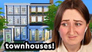 building university townhouses in the sims Streamed 31524 [upl. by Esteban]