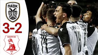 PAOK 32 PANSERRAIKOS  Extended Highlights Greece Super League [upl. by Eelame]