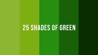 25 different shades of green colour and their names [upl. by Reinal]