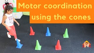 Motor coordination activities for kids Cones [upl. by Jerroll]