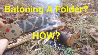 Batoning a folding knife how not to break it [upl. by Valente]