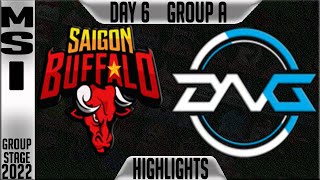 SGB vs DFM Highlights  MSI 2022 Day 6 Group A  Saigon Buffalo vs Detonation FocusMe [upl. by Zined]