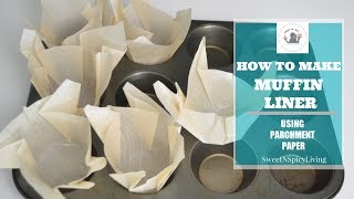 DIY Muffin Liner Using Parchment Paper [upl. by Lebasiairam]