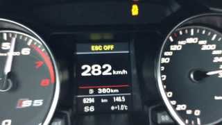 Revo Stage1 Audi S5 30 TFSI 410 Bhp accelerating from 0 to 287 kmh [upl. by Kristy869]