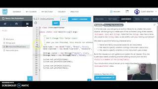 CS A Section 92 codehs Instrument Example [upl. by Keating]