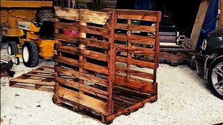 Turning Pallets into Firewood Holders [upl. by Renat]