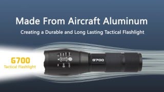 LumiTact G700 Tactical Military LED Flashlight  Product Spec Video Presentation [upl. by Mychael840]