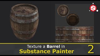 Texture a Barrel using Substance Painter Metal 23 [upl. by Akemor151]