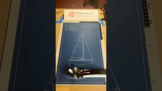 Beneteau First 367 Custom Blueprint Art sailing blueprint penplotter [upl. by Anay540]