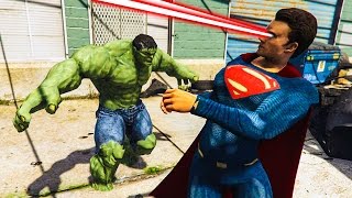 SUPERMAN VS HULK GTA 5 [upl. by Schargel]