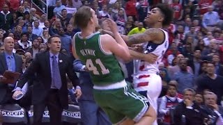 Kelly Olynyk and Kelly Oubre Jr FIGHT  2017 NBA Playoffs  BOS vs WAS [upl. by Reube620]