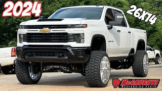 2024 Chevy Silverado 2500 on a McGaughys lift kit and 26x14s [upl. by Brest804]