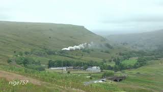 A Scenic view  LMS 44871 Climbs to Aisgill Summit with The Cumbrian Mountain Express 130724 [upl. by Nosde]