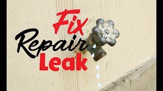 How To Repair Fix Outdoor Water Faucet Easy Simple [upl. by Heins]