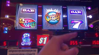 Wild amp Crazy Slot Machine 1 Denom  High Limit Slot Play [upl. by Yekcim]