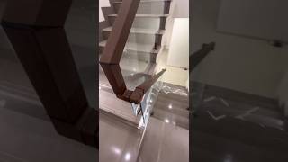 Staircase Aluminium glass railing shortsvideo [upl. by Arotahs]