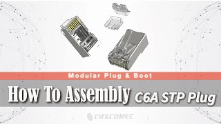 Cat6A Shielded RJ45 Connector Assembly Instruction [upl. by Elbas3]