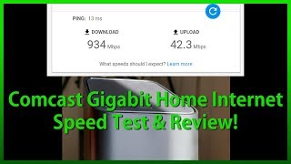 ComcastXfinity Gigabit Home Internet Speed Test amp Review [upl. by Omiseno28]