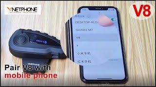 VNETPHONE V8  Pair V8 with mobile phone [upl. by Grimaldi]