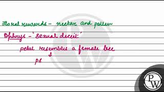 Explain the pollination mechanism involved in coevolution of the two species namely Ophrys or [upl. by Sivel]