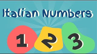 Numbers in Italian from 1 to 20 [upl. by Letsou]