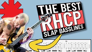 Top 4 Flea  RHCP Slap Bass Lines with TAB and Lesson [upl. by Barhos]