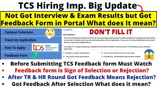 TCS Exam Interview Results Update TCS Feedback Form in NextStep Portal Actual Meaning of Feedback [upl. by Netloc]