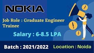 Nokia Off Campus Hiring Freshers for the Role of Graduate Engineer Trainee  Software [upl. by Fuller]