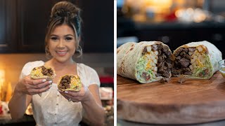 How to Make the BEST California Burrito  Carne Asada with Fries and Guacamole [upl. by Annayad]