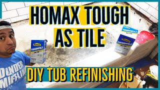 How To Restore an Old Bathtub For Under 60  Homax Tough as Tile Refinishing Kit [upl. by Laufer]