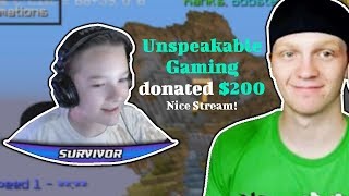 UnspeakableGaming donated 200 to ME [upl. by Anitreb]