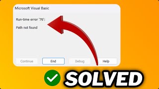 FIXED Runtime error 76 quotPath not foundquot in windows 1011 [upl. by Nosral]