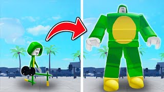 HOW TO GET SUPER BUFF in Roblox Weight Lifting Simulator [upl. by Crespo481]