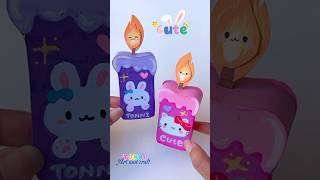 DIY Cute paper candle🕯️ shorts tonniartandcraft craft love diy art [upl. by Eulalee613]