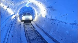 Elon Musk shows off highspeed tunnel beneath Los Angeles [upl. by Tisman347]