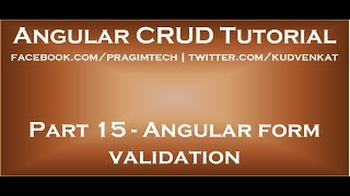 Angular form validation [upl. by Yenetruoc]