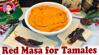 How to Make Red Masa for Tamales  Authentic Mexican Recipe [upl. by Ynohtnakram]