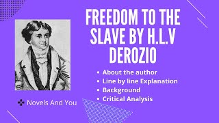 Freedom To The Slave By HLV Derozio Summary In Hindi [upl. by Enaoj]