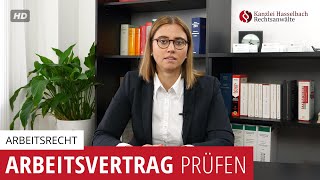 Arbeitsvertrag prüfen – was sollte nicht drinstehen  Kanzlei Hasselbach [upl. by Hsemin373]