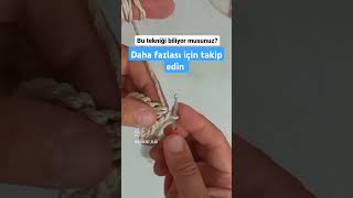 Kordon yapma çanta sapı pratiktarifler shortvideo knitting crochet [upl. by Arvad]