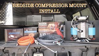 ARB Twin OnBoard Air Compressor  Expedition Essentials Tacoma Bedside Compressor Mount [upl. by Suolkcin]