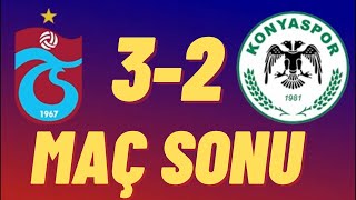 Trabzonspor 32 Konyaspor maç sonu goller ve pozisyonlar trabzonspor konyaspor [upl. by Valdas]