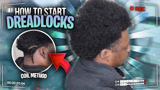 How To START Dreadlocks  Coil Method  Dreadlock Transformation [upl. by Attelocin]