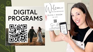 How To Create a Digital Wedding Program and QR Code Sign  BUDGET WEDDING IDEA [upl. by Nedyrb]