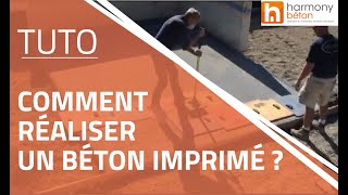 Comment réaliser un Béton Imprimé [upl. by Odlauso]