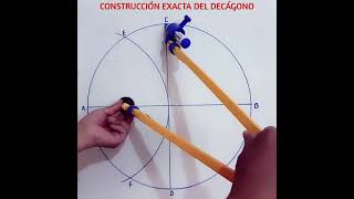 CONSTRUCCIÓN EXACTA DEL DECÁGONO  MATEMÁTICAS [upl. by Hirasuna]