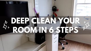 How to DEEP CLEAN Your Room FAST  6 Step Deep Cleaning Routine 2021 [upl. by Beghtol]