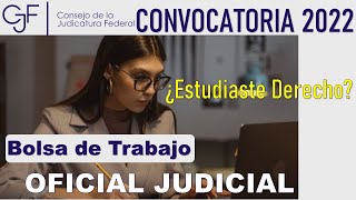 🔴 Convocatoria 2022 Bolsa de Trabajo como OFICIAL JUDICIAL  Requisitos y cómo REGISTRARSE [upl. by Anavlis]