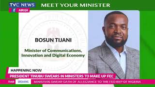 Bosun Tijani Sworn In As Minister Of Communications Innovation And Digital Economy [upl. by Arinayed]